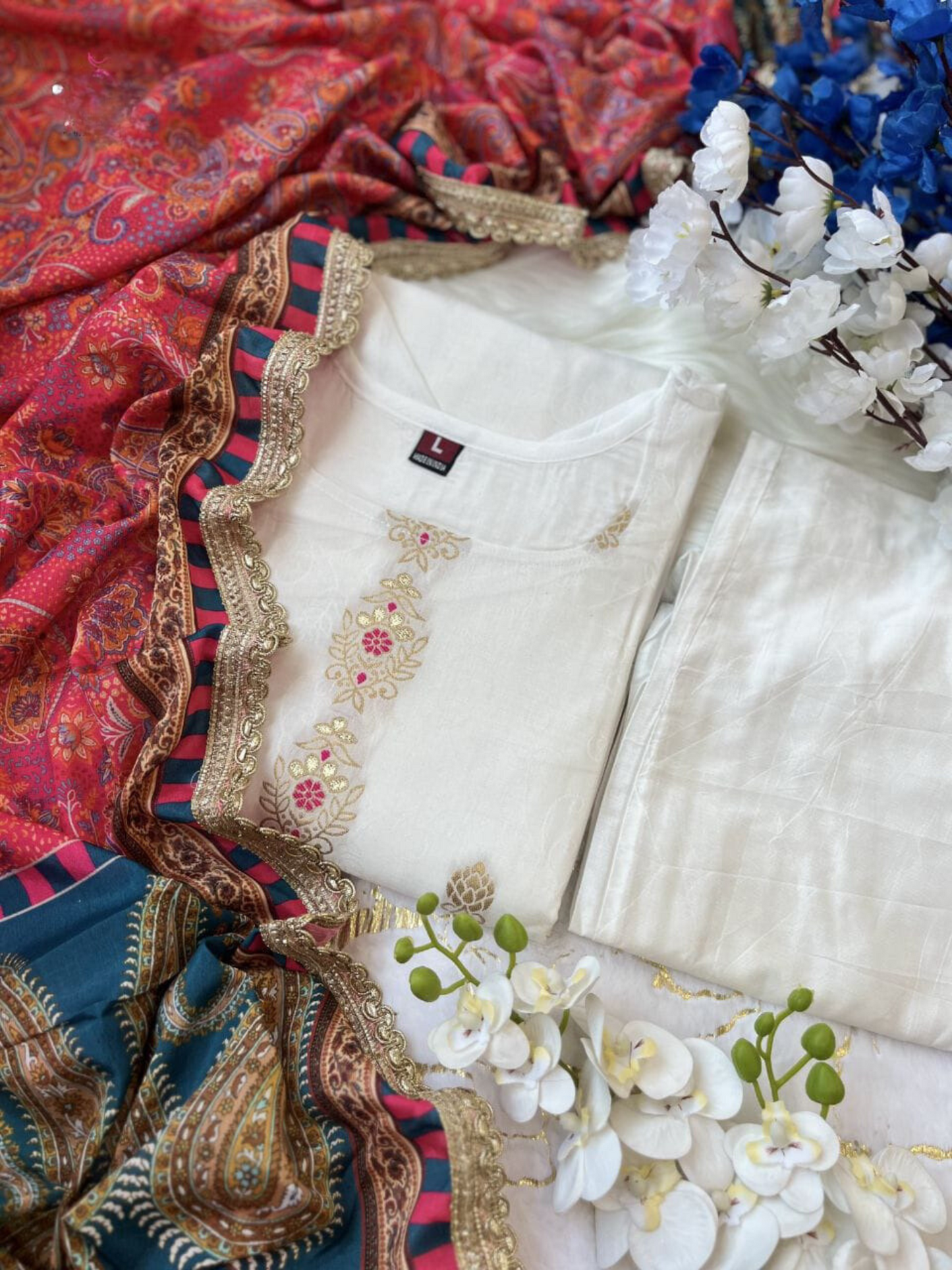 Beautiful Designer Summer Special Heavy Dhola Silk Salwar Suit