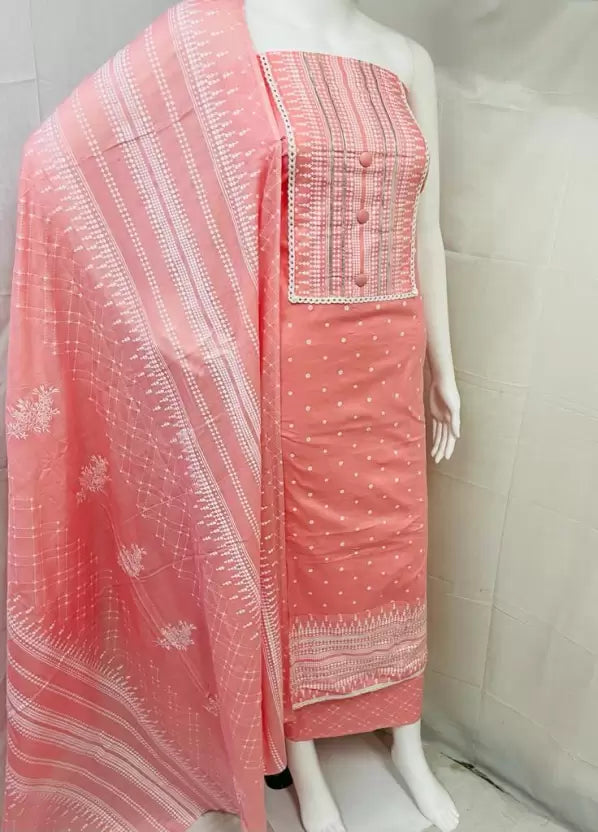 Fancy Cotton Unstitched Dress Material for Women