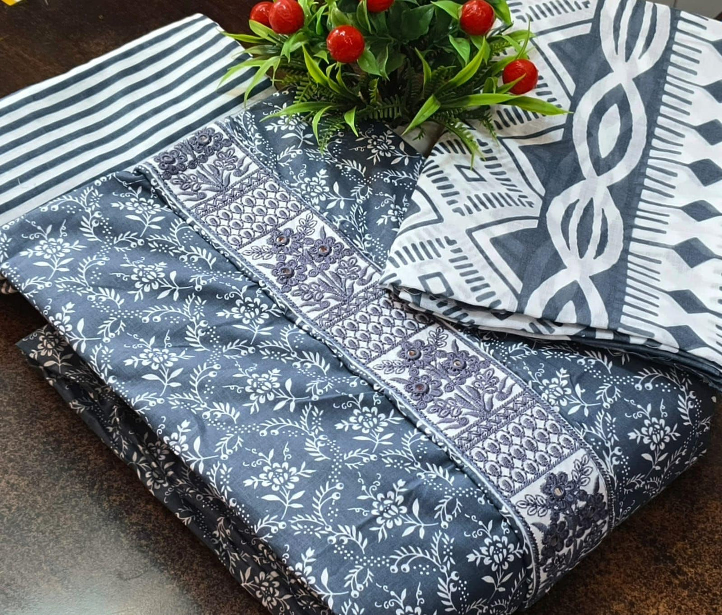 Fancy Cotton Unstitched Dress Material For Women