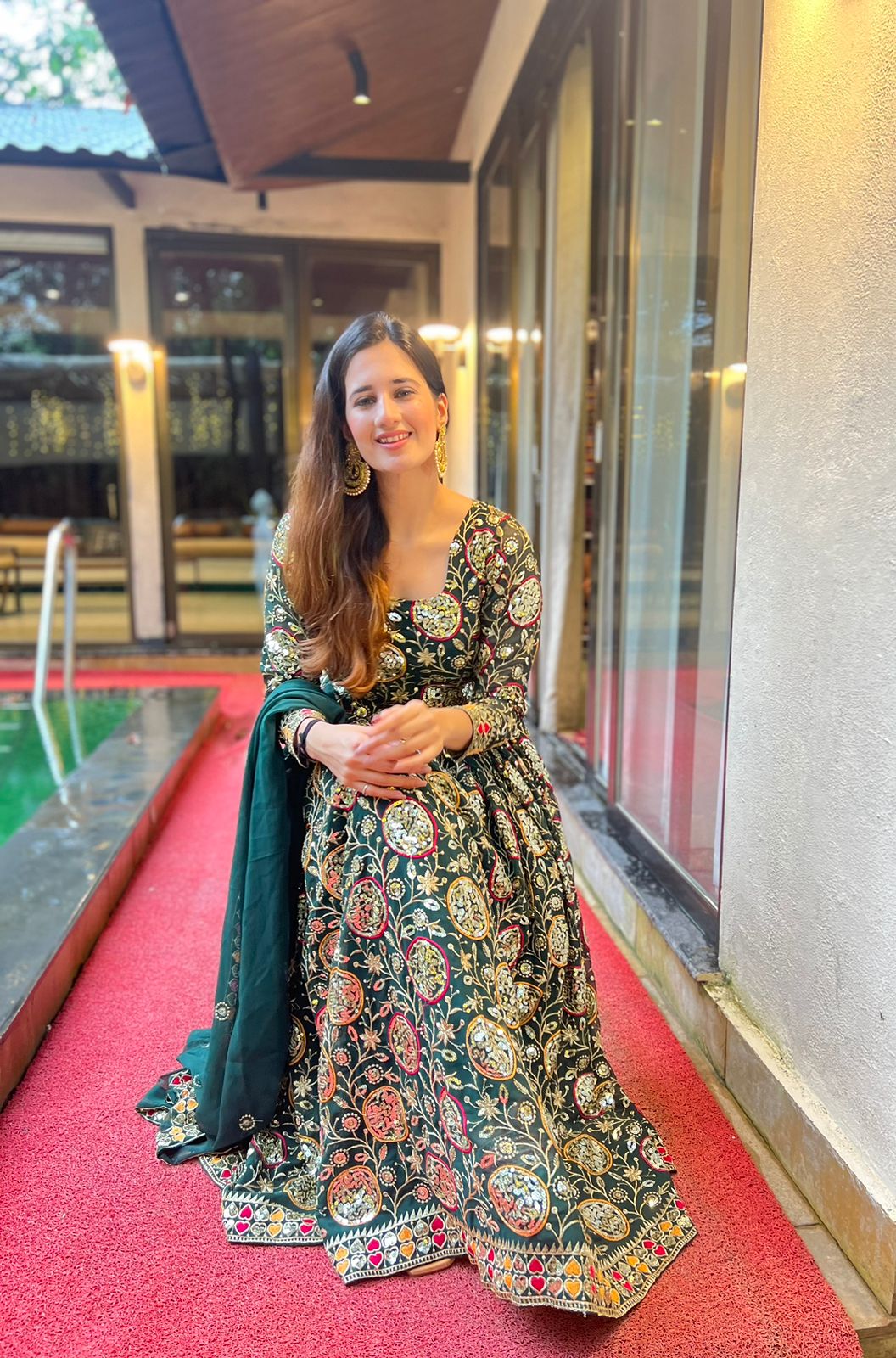 New Designer Anarkali Suit in Fancy Style with Sequins - Elegant & Trendy