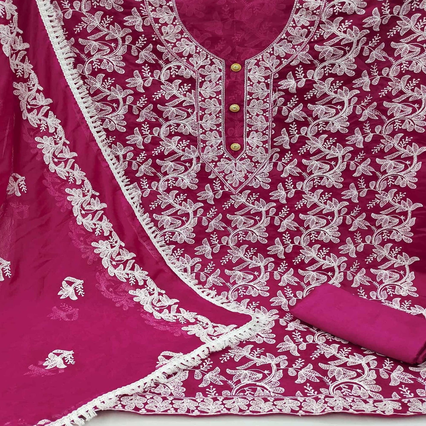 New Boutique Collections Lucknowi Embroidered Modal Dress Material