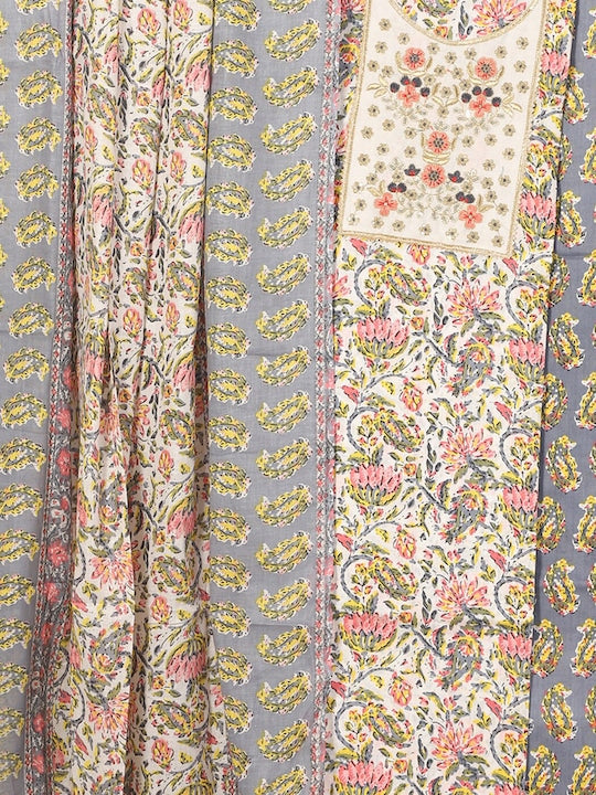 Premium Cotton Unstitched Dress Material for Women