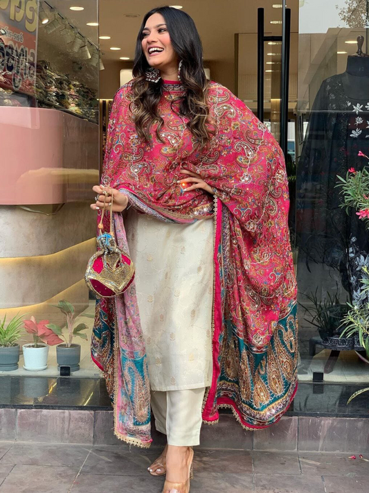 Beautiful Designer Summer Special Heavy Dhola Silk Salwar Suit