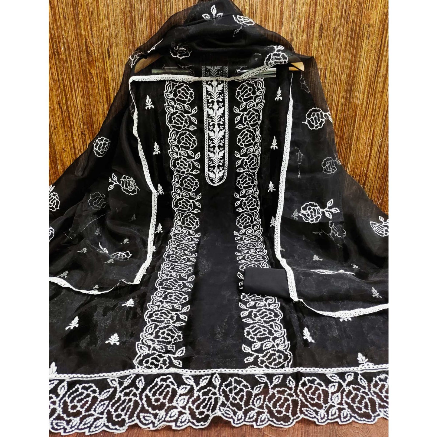 Women's Exclusive Floral Embroidered Dress Material