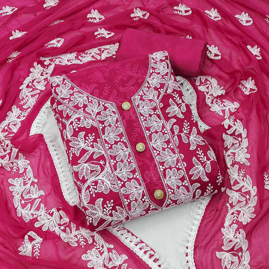 New Boutique Collections Lucknowi Embroidered Modal Dress Material